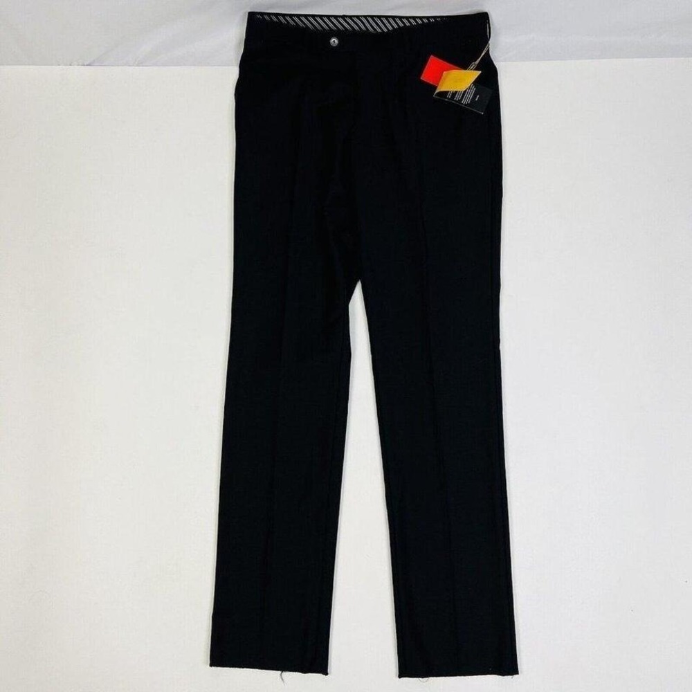 Filo Dora Linea Uomo Black Wool Mens Dress Pants LU0P 16 Size 36XUnfinished‎ NWT
